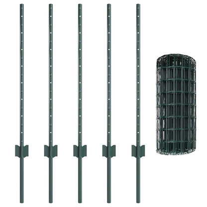 Fence with Post Green