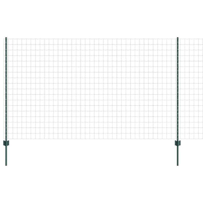 Euro Fence with Post 10 x 1.4 m PVC-Coated Steel Green Mesh
