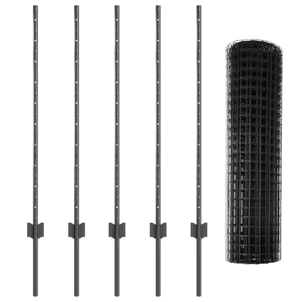 Fence with Post Grey