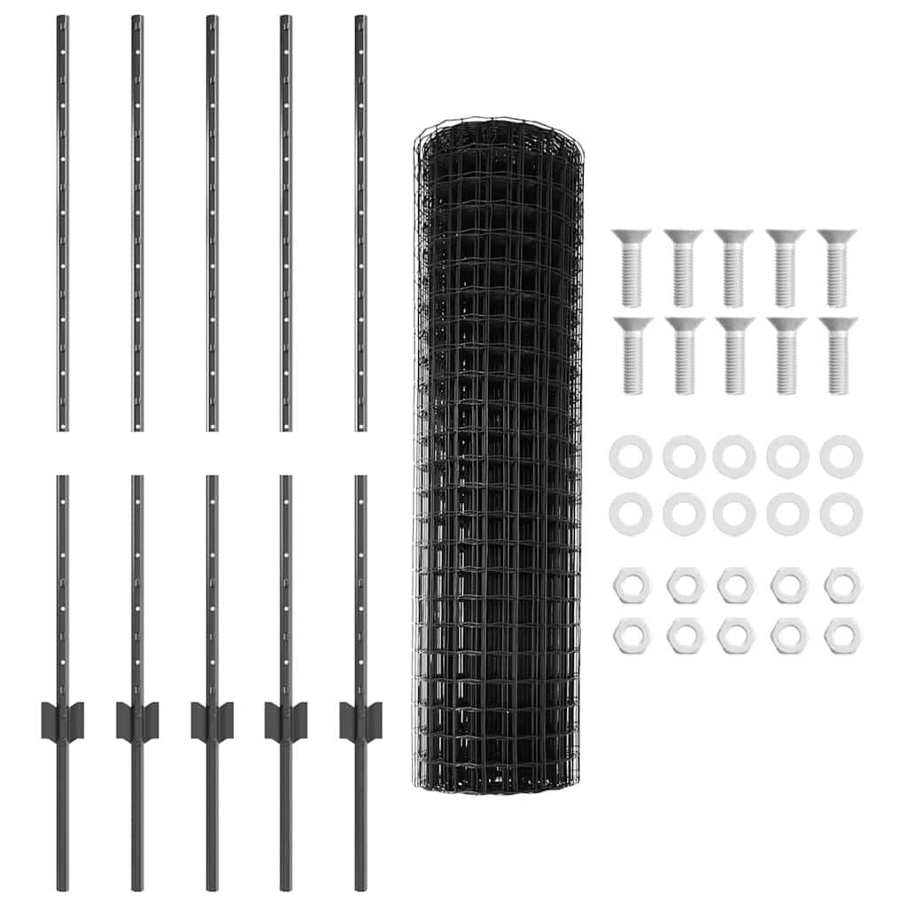 Fence with Post Grey