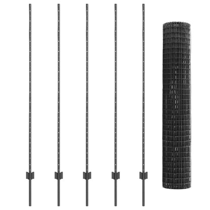 Fence with Post Grey