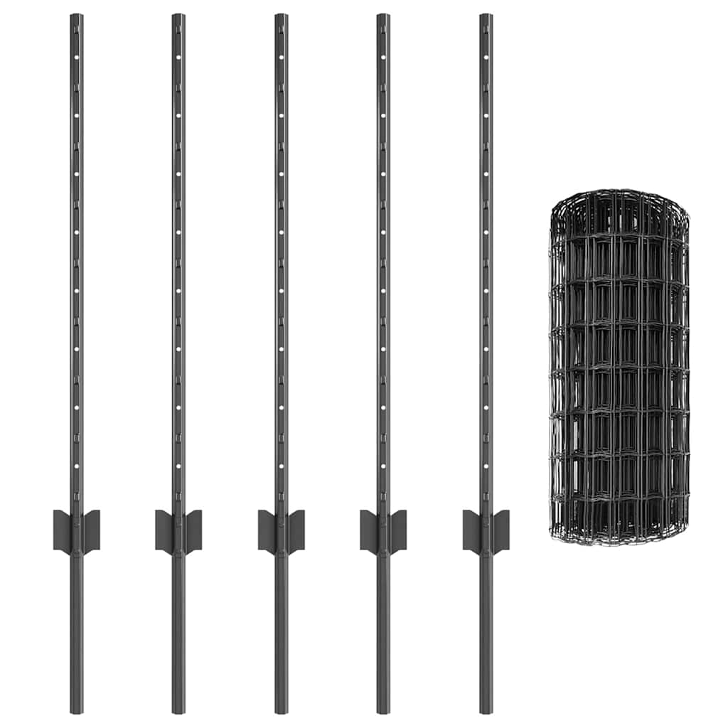 Fence with Post Grey