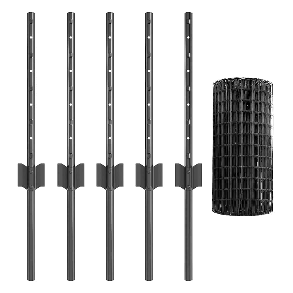Fence with Post Grey