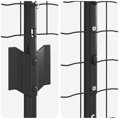Fence with Post Grey