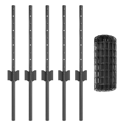 Fence with Post Grey