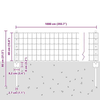 Fence with Post Grey