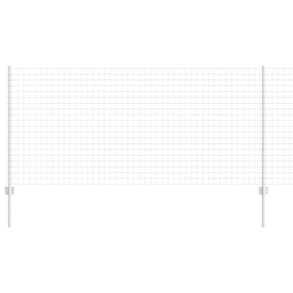 Euro Fence with Post 10 x 1 m Galvanised Steel Silver Mesh