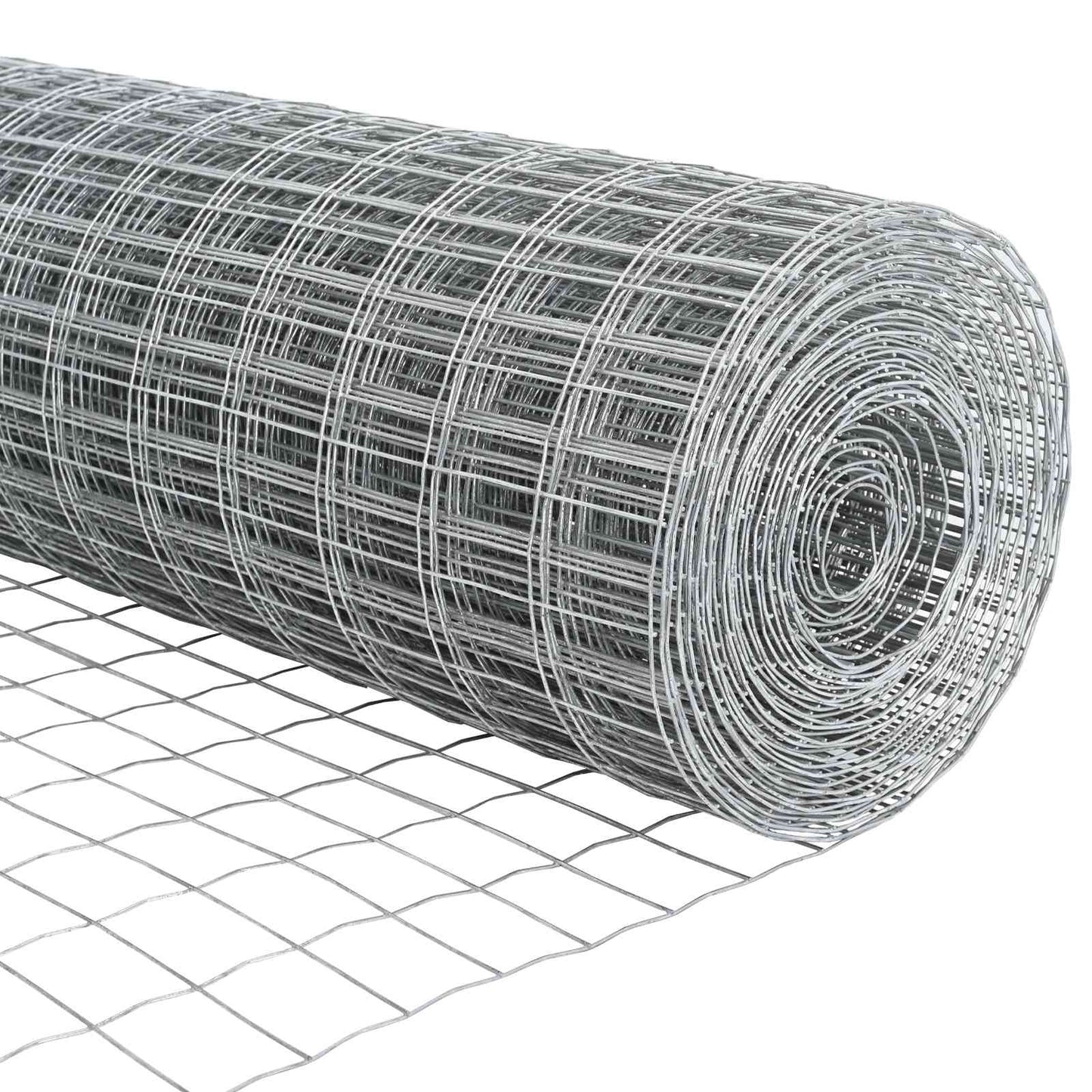Euro Fence with Post 10 x 0.8 m Galvanised Steel Silver Mesh