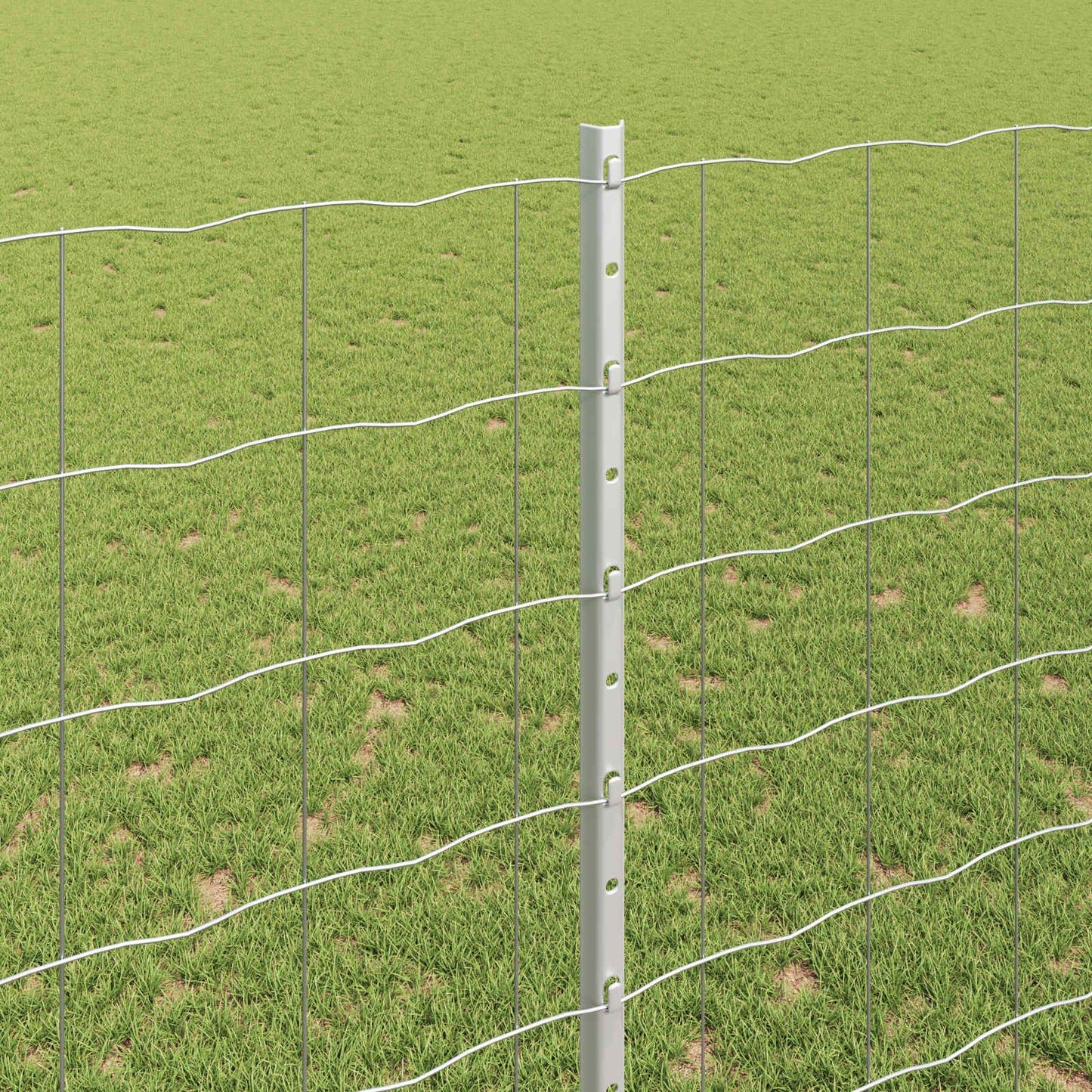 Fence with Post Silver