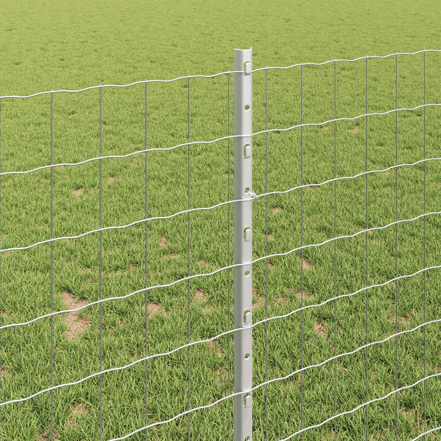 Fence with Post Silver