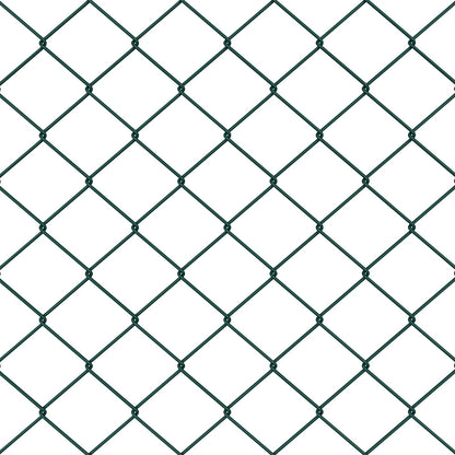 Chainlink Fence with Post 10 x 1.4 m PVC-Coated Steel Green