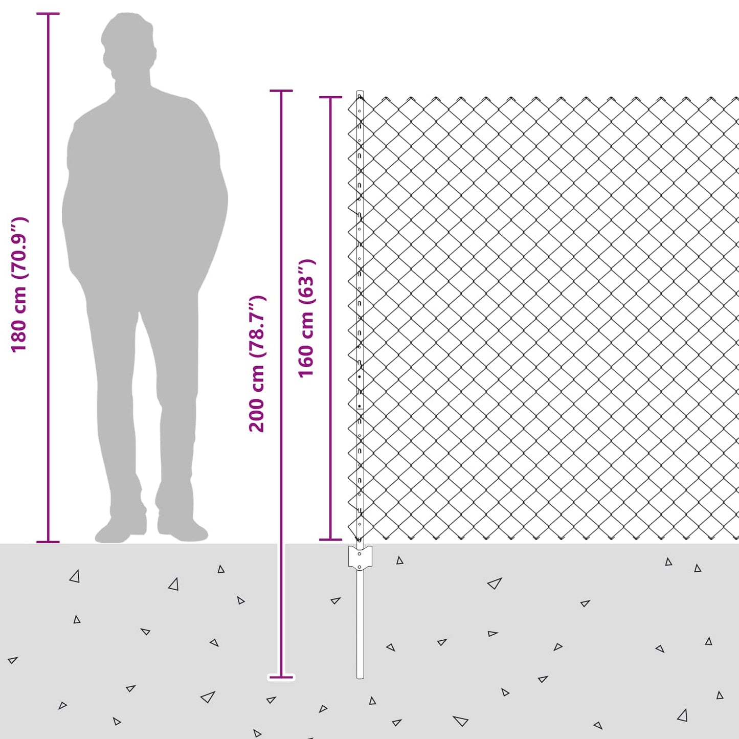 Chainlink Fence with Post 10 x 1.6 m PVC-Coated Steel Green
