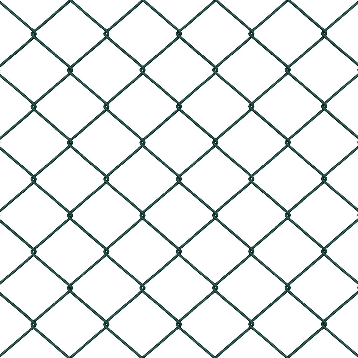Chainlink Fence with Post 25 x 0.6 m PVC-Coated Steel Green