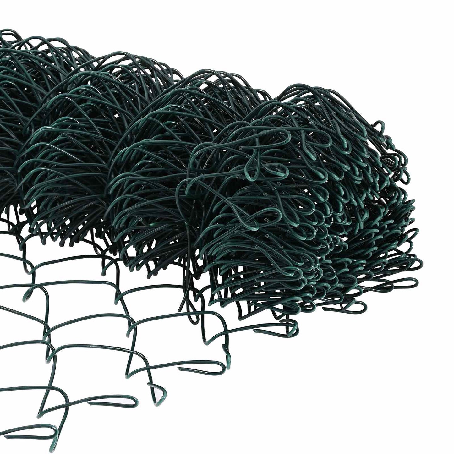 Chainlink Fence with Post 25 x 0.8 m PVC-Coated Steel Green