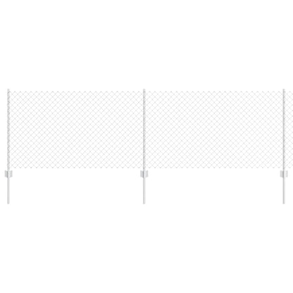 Chainlink Fence with Post 10 x 0.8 m Galvanised Steel Silver