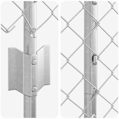 Chainlink Fence with Post 10 x 1.6 m Galvanised Steel Silver