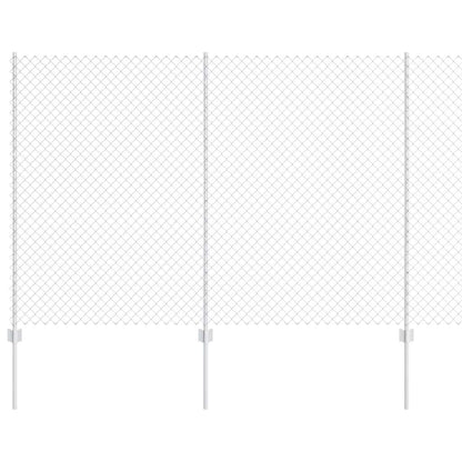 Chainlink Fence with Post 10 x 1.6 m Galvanised Steel Silver