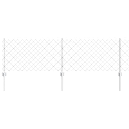 Chainlink Fence with Post 10 x 0.6 m Galvanised Steel Silver