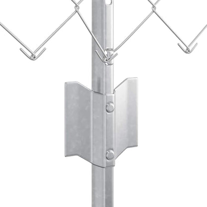 Chainlink Fence with Post 10 x 0.8 m Galvanised Steel Silver