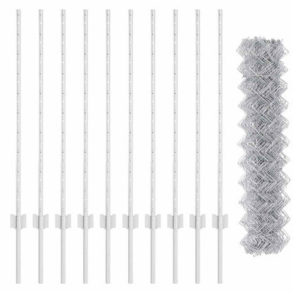 Fence with Post Silver