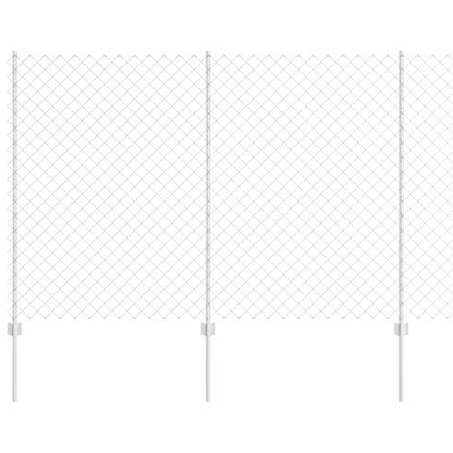 Chainlink Fence with Post 10 x 1.5 m Galvanised Steel Silver