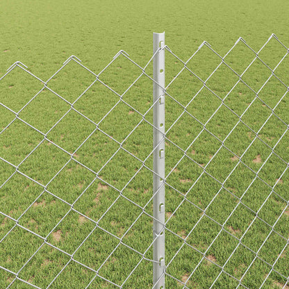 Chainlink Fence with Post 10 x 1.6 m Galvanised Steel Silver