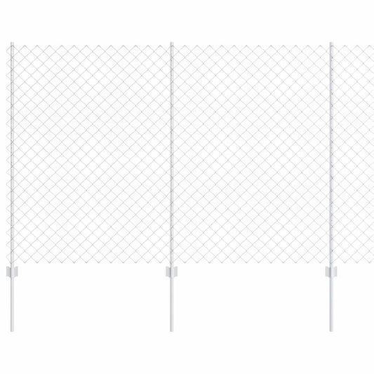 Chainlink Fence with Post 10 x 1.6 m Galvanised Steel Silver