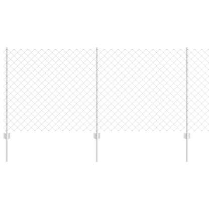 Chainlink Fence with Post 25 x 1 m Galvanised Steel Silver Mesh