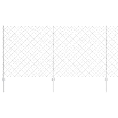 Chainlink Fence with Post 25 x 1.2 m Galvanised Steel Silver