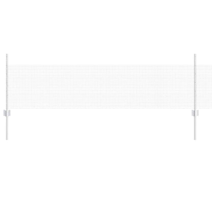 Welded Wire Fence with Posts 10 x 0.5 m Galvanised Steel Silver