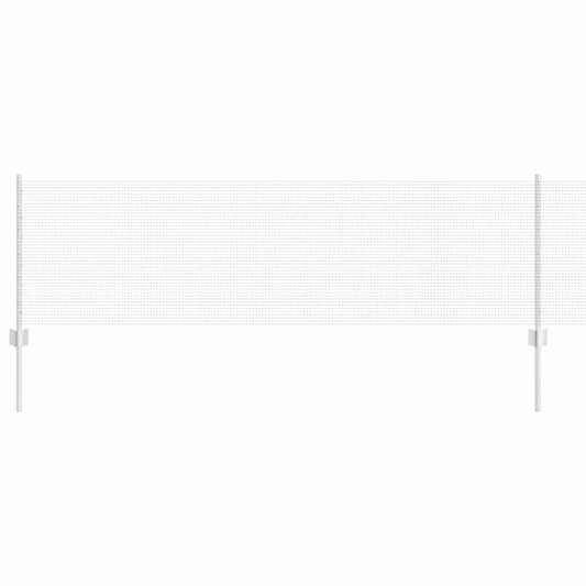Welded Wire Fence with Posts 10 x 0.6 m Galvanised Steel Silver