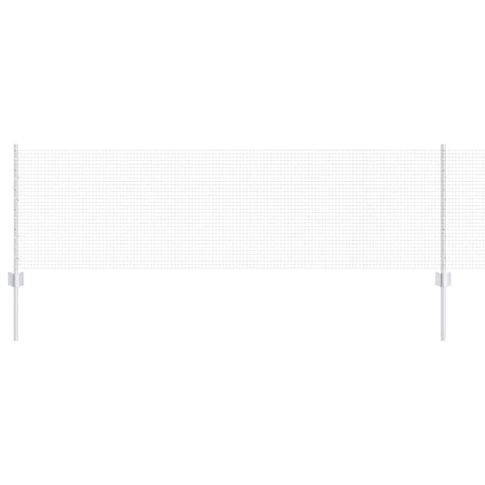 Welded Wire Fence with Posts 10 x 0.6 m Galvanised Steel Silver