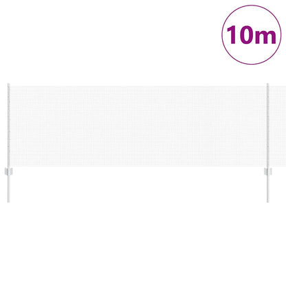 Welded Wire Fence with Posts 10 x 0.8 m Galvanised Steel Silver