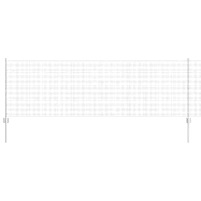 Welded Wire Fence with Posts 10 x 0.8 m Galvanised Steel Silver