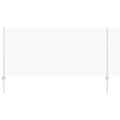 Welded Wire Fence with Posts 10 x 1 m Galvanised Steel Silver