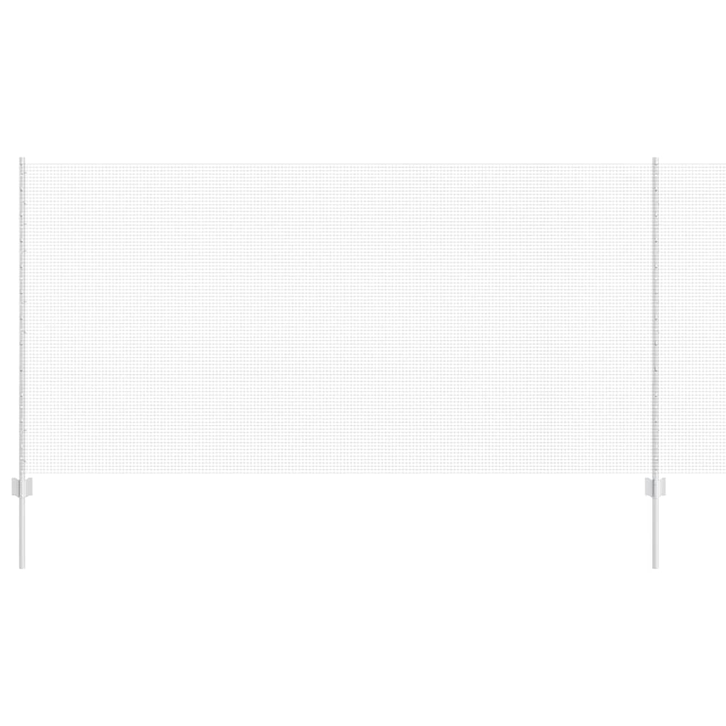 Welded Wire Fence with Posts 10 x 1.2 m Galvanised Steel Silver