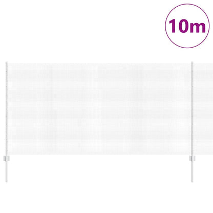 Welded Wire Fence with Posts 10 x 1.2 m Galvanised Steel Silver
