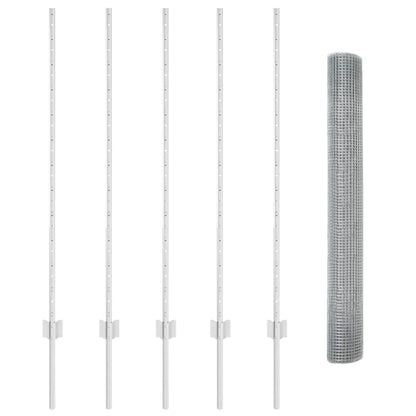 Fence with Post Silver