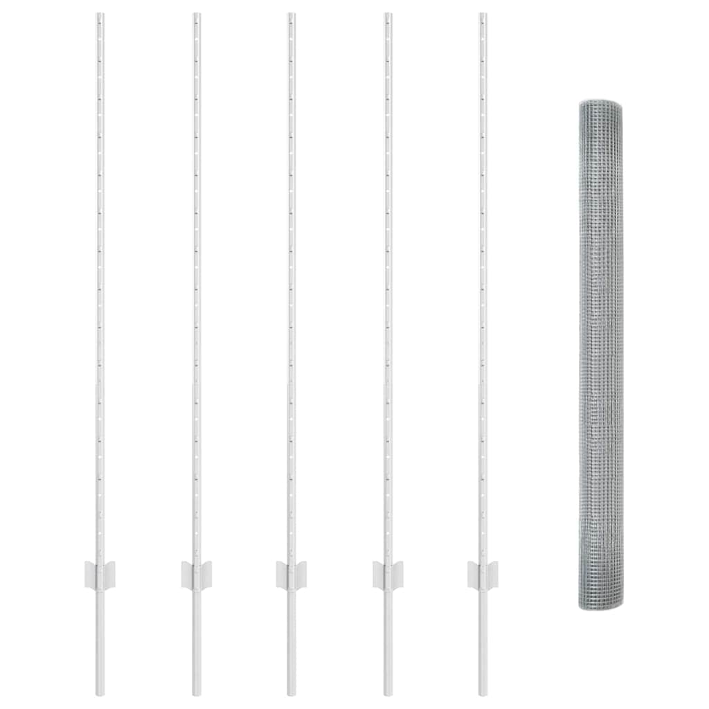 Fence with Post Silver