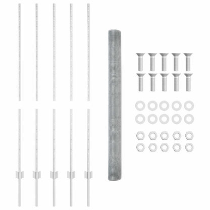 Fence with Post Silver