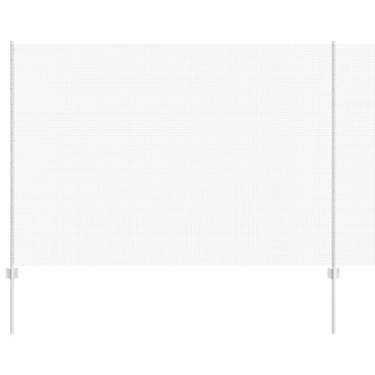 Welded Wire Fence with Posts 10 x 1.5 m Galvanised Steel Silver