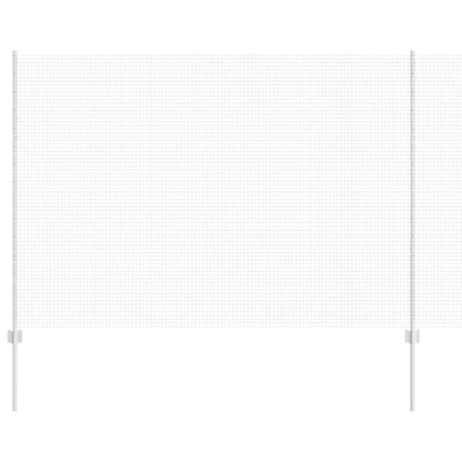 Welded Wire Fence with Posts 10 x 1.5 m Galvanised Steel Silver
