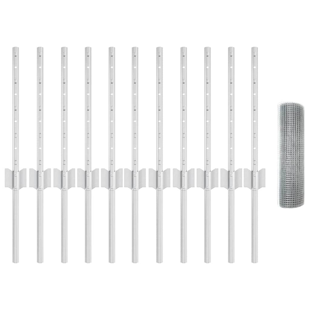 Fence with Post Silver