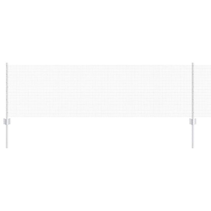 Welded Wire Fence with Posts 25 x 0.6 m Galvanised Steel Silver