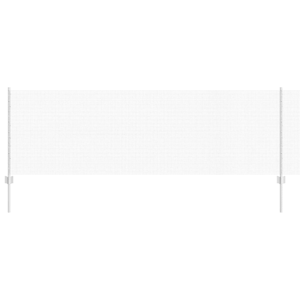 Welded Wire Fence with Posts 25 x 0.8 m Galvanised Steel Silver