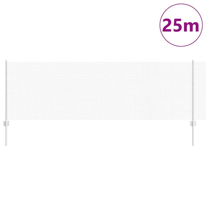 Welded Wire Fence with Posts 25 x 0.8 m Galvanised Steel Silver
