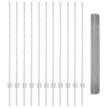 Fence with Post Silver