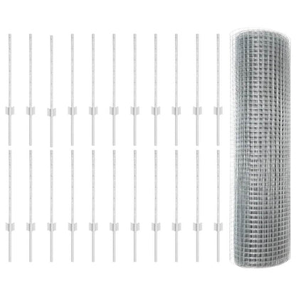 Fence with Post Silver