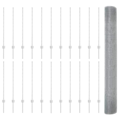 Fence with Post Silver