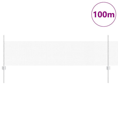 Welded Wire Fence with Posts 100 x 0.5 m Galvanised Steel Mesh